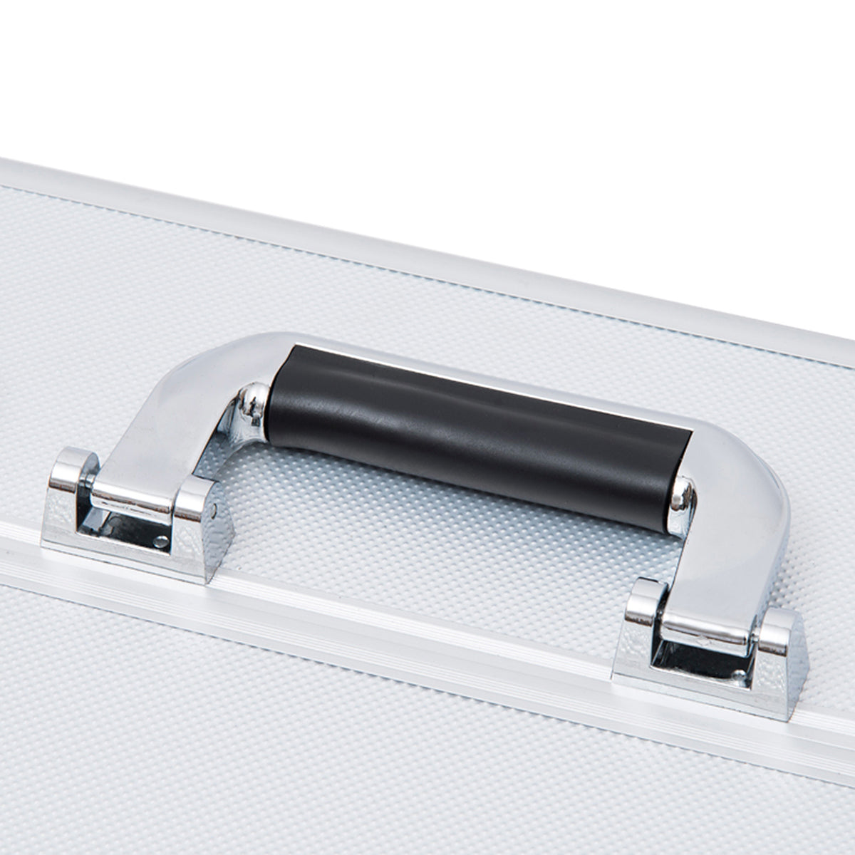 Mallette maquillage valise maquillage à 3 niveaux, boîte de cosmétiques avec clés, 36,5 x 24 x 29 cm, argent