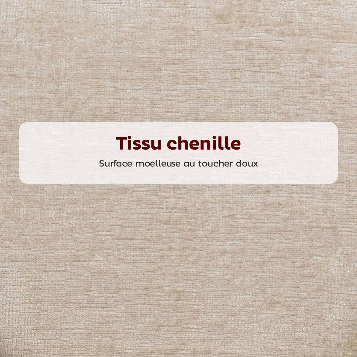 Lot de 2 tabourets de bar, chaises de bar avec repose-pieds et dossier, tissu en chenille, hauteur d'assise 68 cm, beige