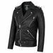 Men’s Spiked Shoulder Black Leather Biker Jacket Riders Republic UK