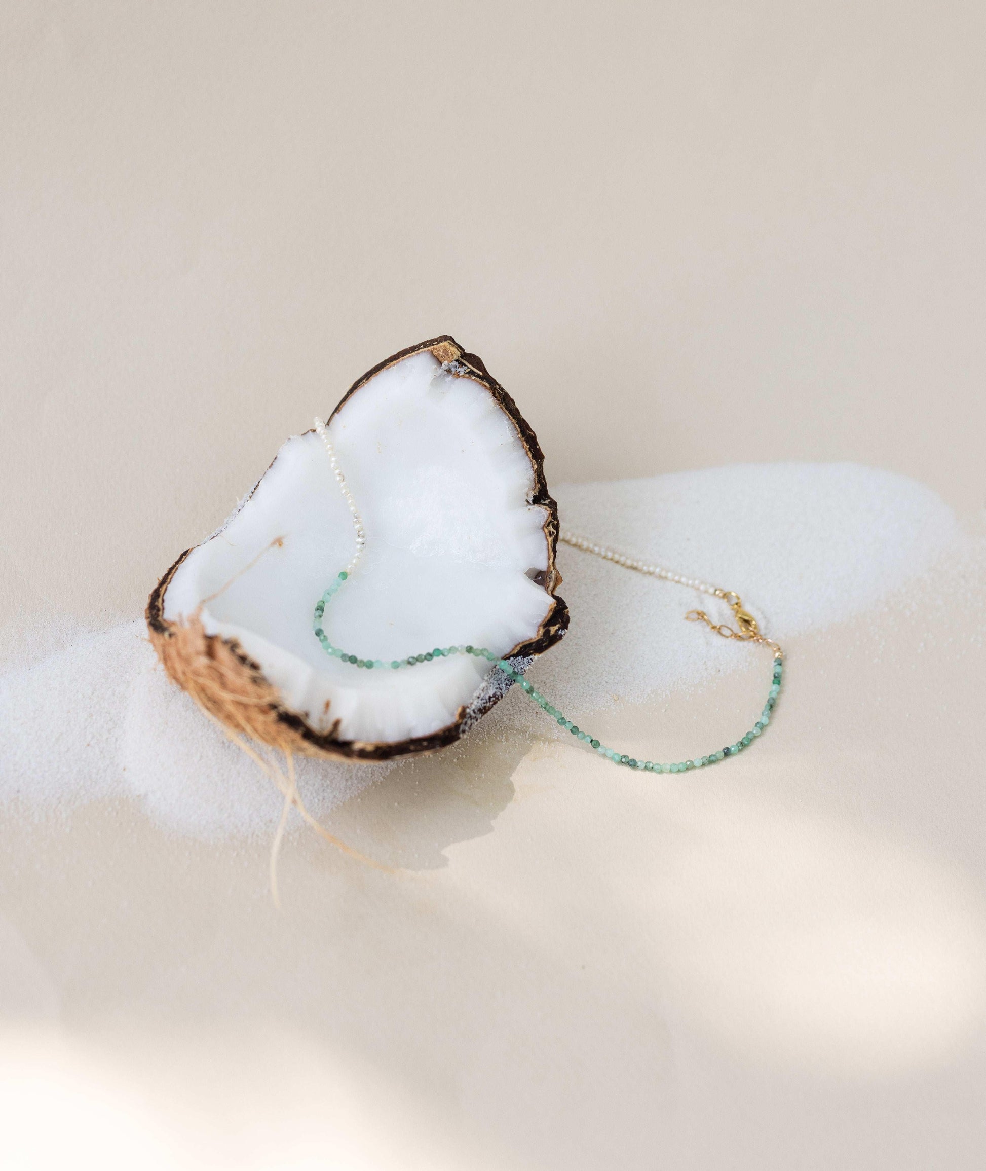 Collier Emmie bi-matière en perles