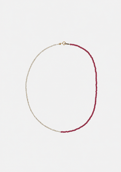 Collier Emmie bi-matière en perles