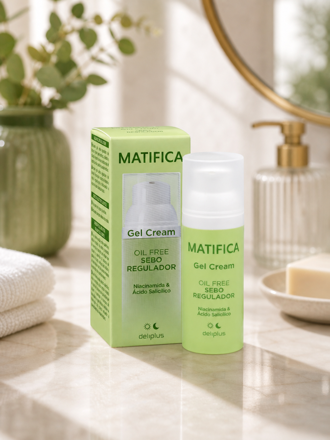 Deliplus - Crème gel matifiante visage Oil Free