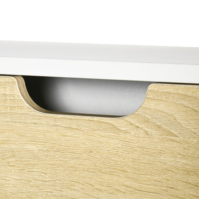 Bureau pliable mural avec étagères de rangement et placard, bureau rabattable, 100 x 18 x 74 cm effet bois naturel