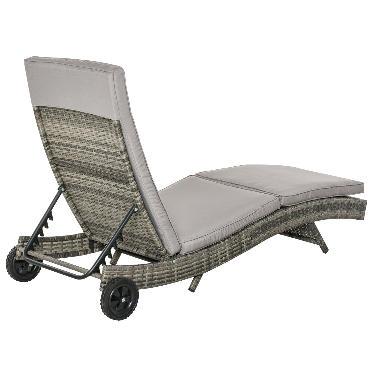 Bain de soleil transat - dossier inclinable 5 positions roulettes - matelas déhoussable inclus - résine