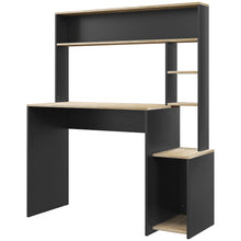 Bureau multi-rangements avec étagères, support pour unité centrale, grand bureau, 114L x 45l x 138H cm