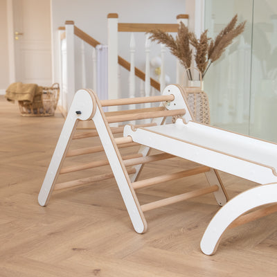 MAMOI® Ensemble d’escalade 4 en 1 pour enfants, arche à bascule, coussin, triangle d’escalade et toboggan