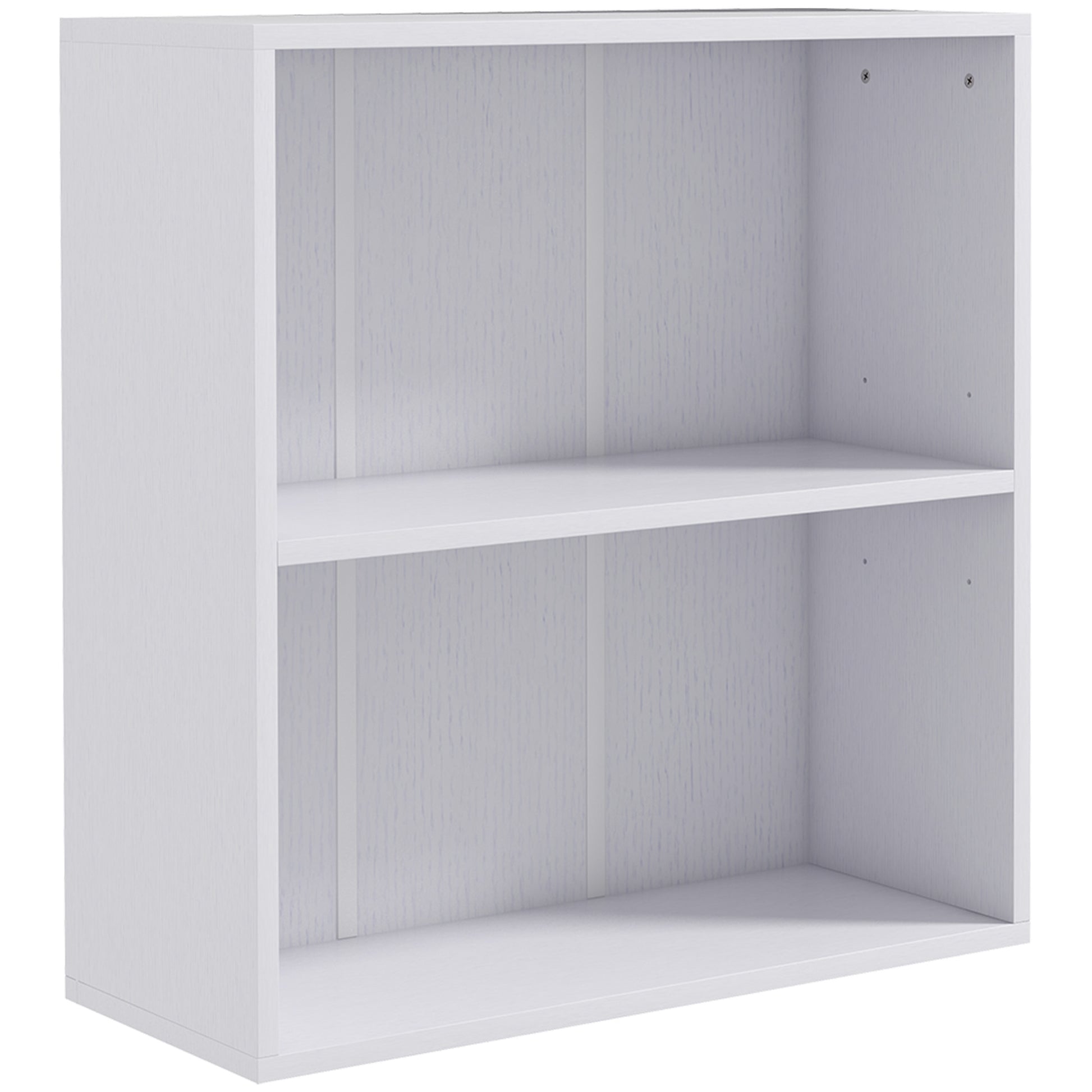 Bibliothèque étagère de rangement avec 2 compartiments et étagère réglable, 60 x 24 x 63 cm, blanc