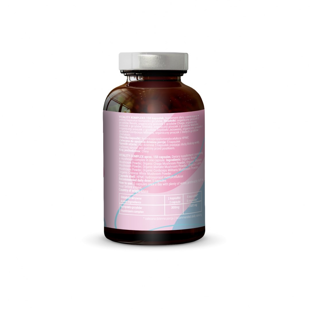 Diet-Food Bio Vitality - a complex of 7 vital mushrooms in capsules