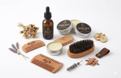 Beard Growth & Grooming Kit – USDA Certified Organic Beard Oil, Balm & Wooden Comb