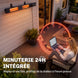 Radiateur Infrarouge 3000W Mural IP65, Télécommande, Écran LED, Minuterie, 9 Niveaux, 102,4 x 10 x 5,5 cm, Noir Aosom