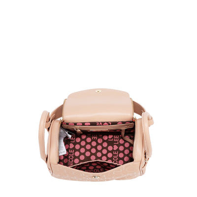 BOLSO DE HOMBRO ELEGANCIA EN RELIEVE (MARRON)