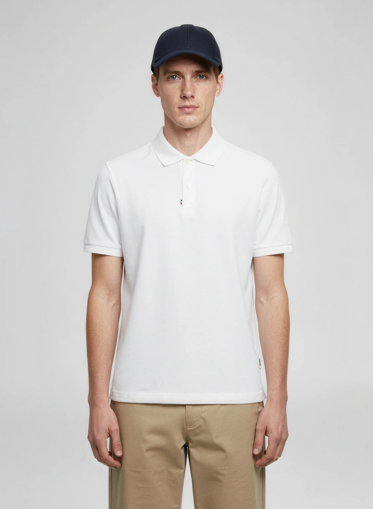 White Organic Cotton Polo – Made in France