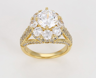 Leila Ring Plaqué Or élégant 14K