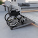 Rampe de fauteuil roulant pliable rampe de chargement sablage antidérapante en alliage d'aluminium 91 x 73,6 cm noir Aosom
