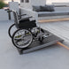 Rampe de fauteuil roulant pliable rampe de chargement sablage antidérapante en alliage d'aluminium 91 x 73,6 cm noir Aosom