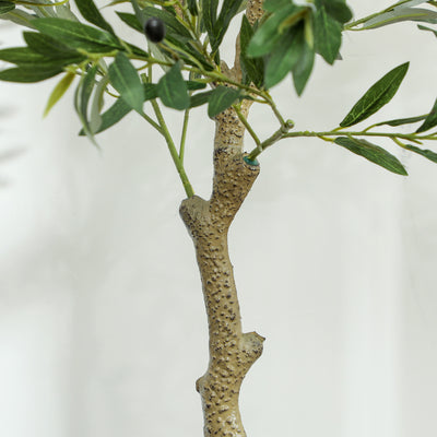 Olivier artificiel 120 cm plante artificielle intérieur, fausse plante décoration pour maison, bureau, salon, chambre