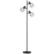 Lampadaire sur pied salon lampe sur pied 3 lumières adaptée aux ampoules E27 (non incluses) 41 x 28 x 169 cm noir Aosom