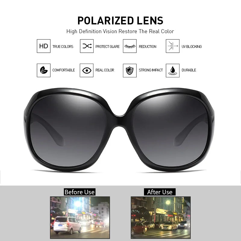 Oversized Round Sunglasses Women
