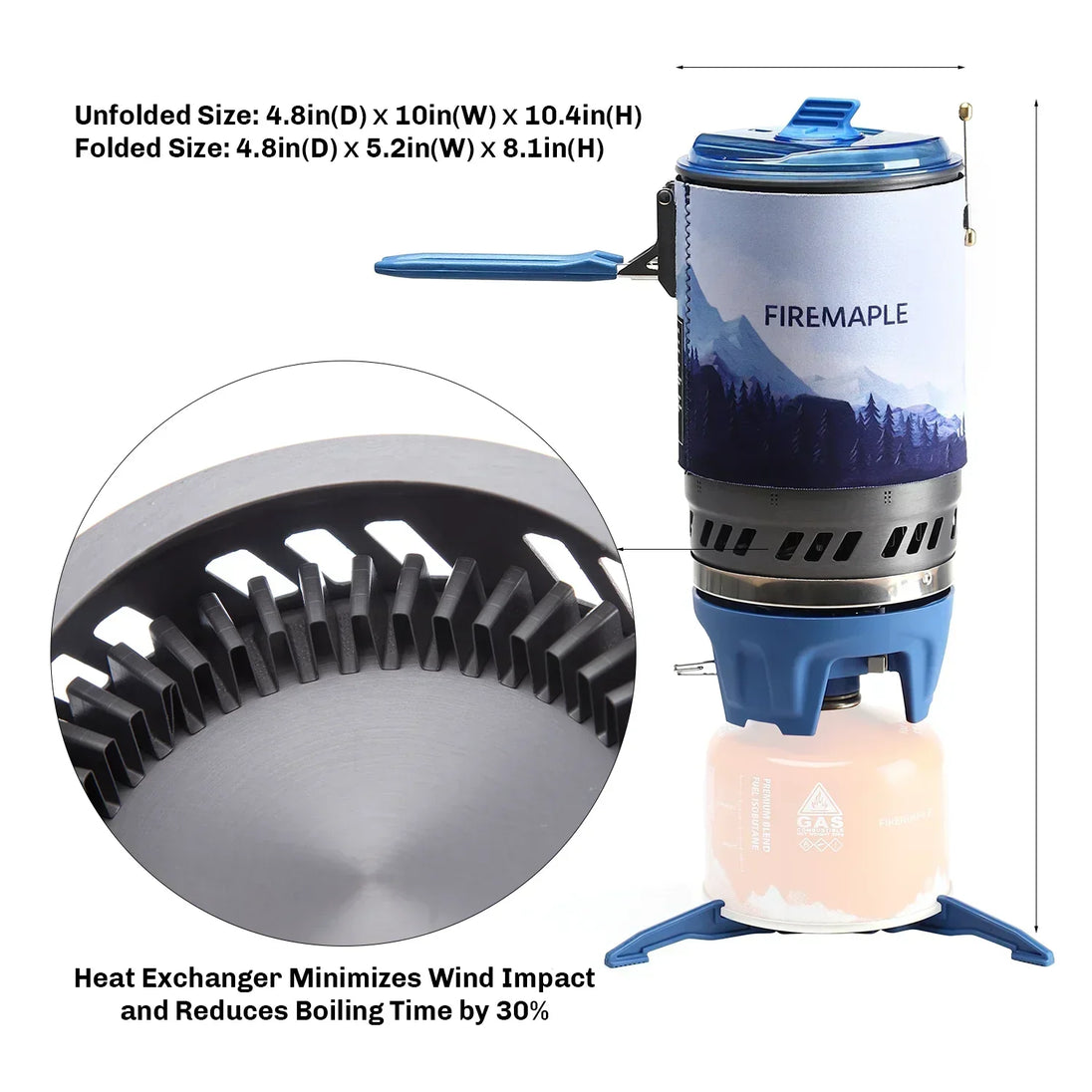 Camping Stove with Micro Regulator Valve Blue LPO