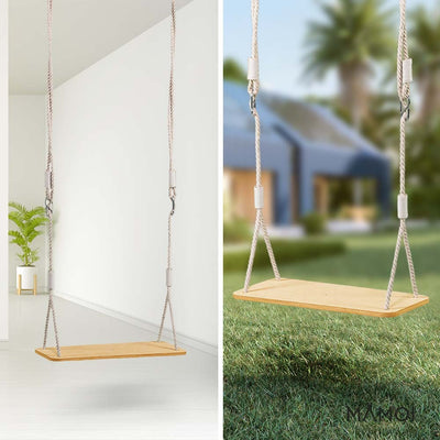 MAMOI® Babyschaukel, Holzschaukel, Schaukel Baby, Indoor Garten, Kinderschaukel, Kinder Holzschaukel, Schaukel aus Holz, Schaukel, Schaukelsitz Outdoor Babysitz Holz bis 100kg! | Made in EU ECO