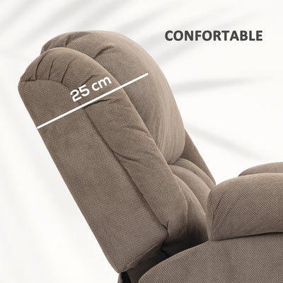 Fauteuil releveur électrique massage et chauffage avec repose-pied, dossier inclinable, télécommande et poche latérale