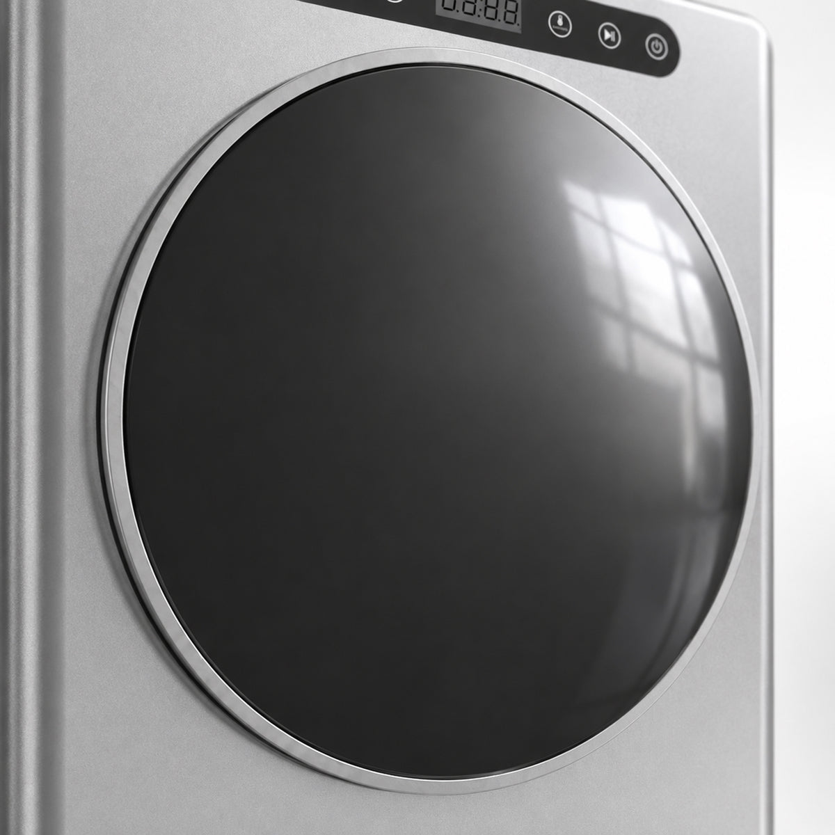 Sèche linge à évacuation, sèche-linge électrique 1000 W 3 Kg, 6 modes de séchage, minuterie, acier inoxydable, argent Aosom