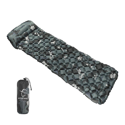 NNEOBA Outdoor Sleeping Pad Camping Inflatable Mattress with Pillows Travel Mat Folding Bed Ultralight Air Cushion Hiking Trekking