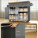 Desserte ilôt de cuisine multi rangements 2 tiroirs 2 placard 2 portes avec étagère range-bouteille Aosom