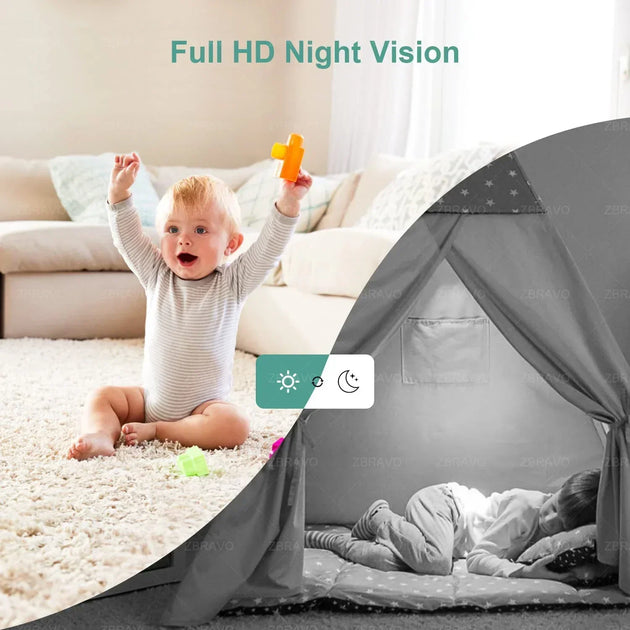 Mini Wifi Camera Night Vision Baby Monitor OBA