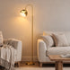 Lampadaire sur Pied Salon, Lampe sur Pied Moderne 40W, Douille E27, Hauteur Réglable, Abat‑jour Orientable, Doré Aosom