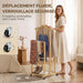 Valet de chambre à roulettes, portant à vêtements en bambou, cintres, barres de suspension, plateau et étagère, chêne Aosom