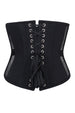 Midnight Black Delinda Mesh Underbust Corset Luxe Noir