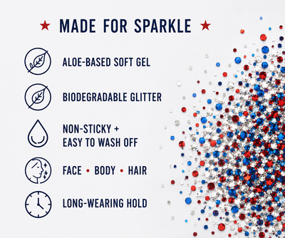 Patriotic Sparkle Glitter Gel