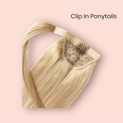 Ponytail Clip In Cool Platinum Blonde #60A