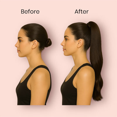 Ponytail Clip In Dark Blonde #8