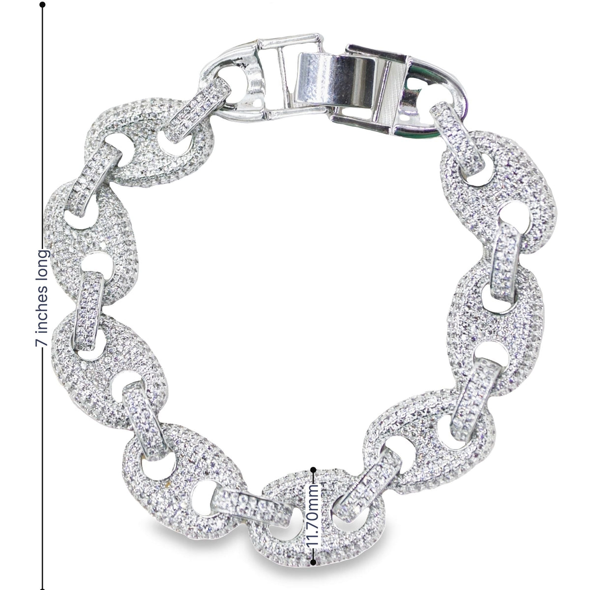 CZ Gucci Link Chain Bracelet (I328)