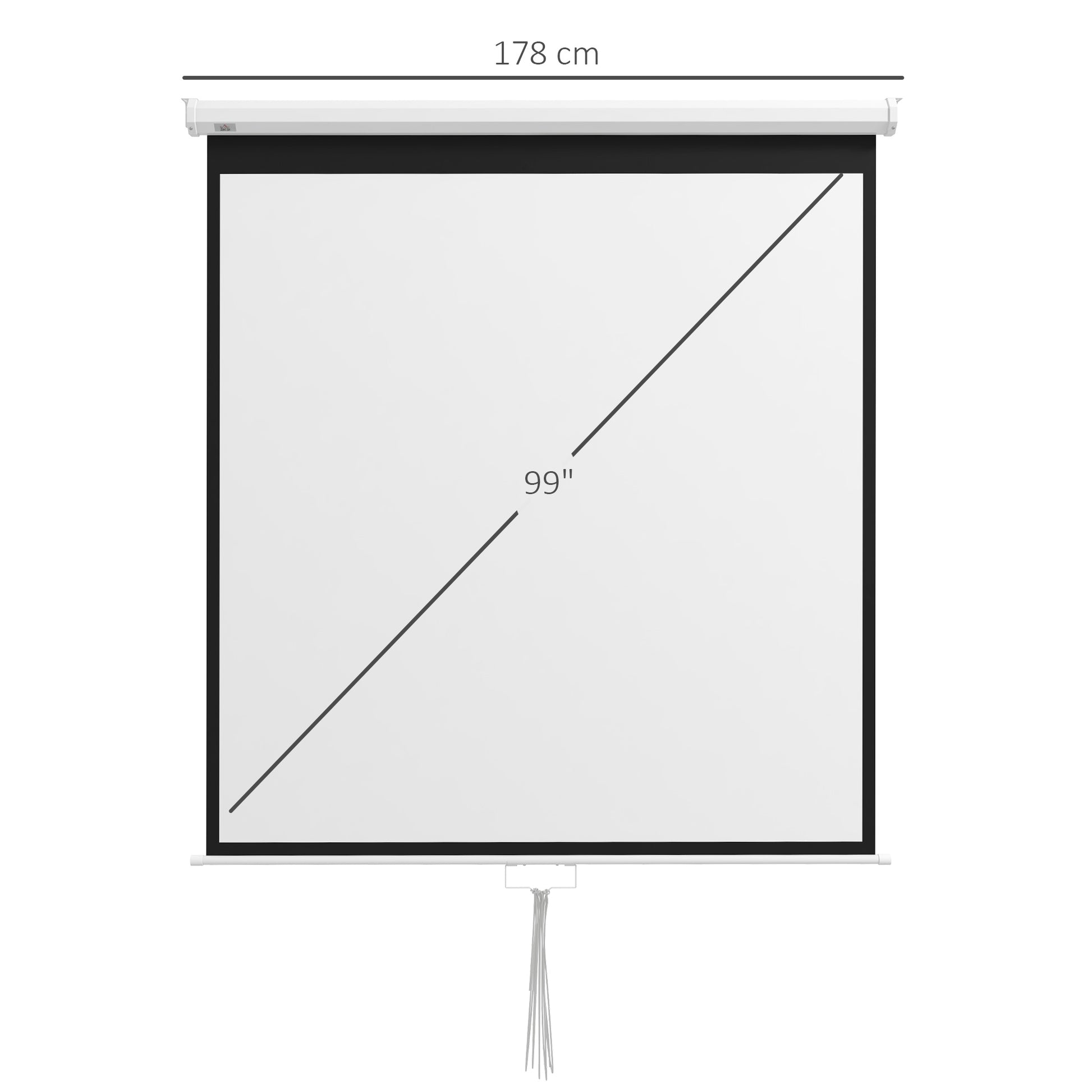 Écran de projection TV et Home Cinema de 99 Pouces vidéo projecteur 1:1 4K HD, 178L x 178H cm