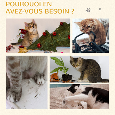 Arbre à chat arbre à grimper grattoir design jeu pompon suspendu + plateforme peluche 40 x 40 x 49 cm sisal beige