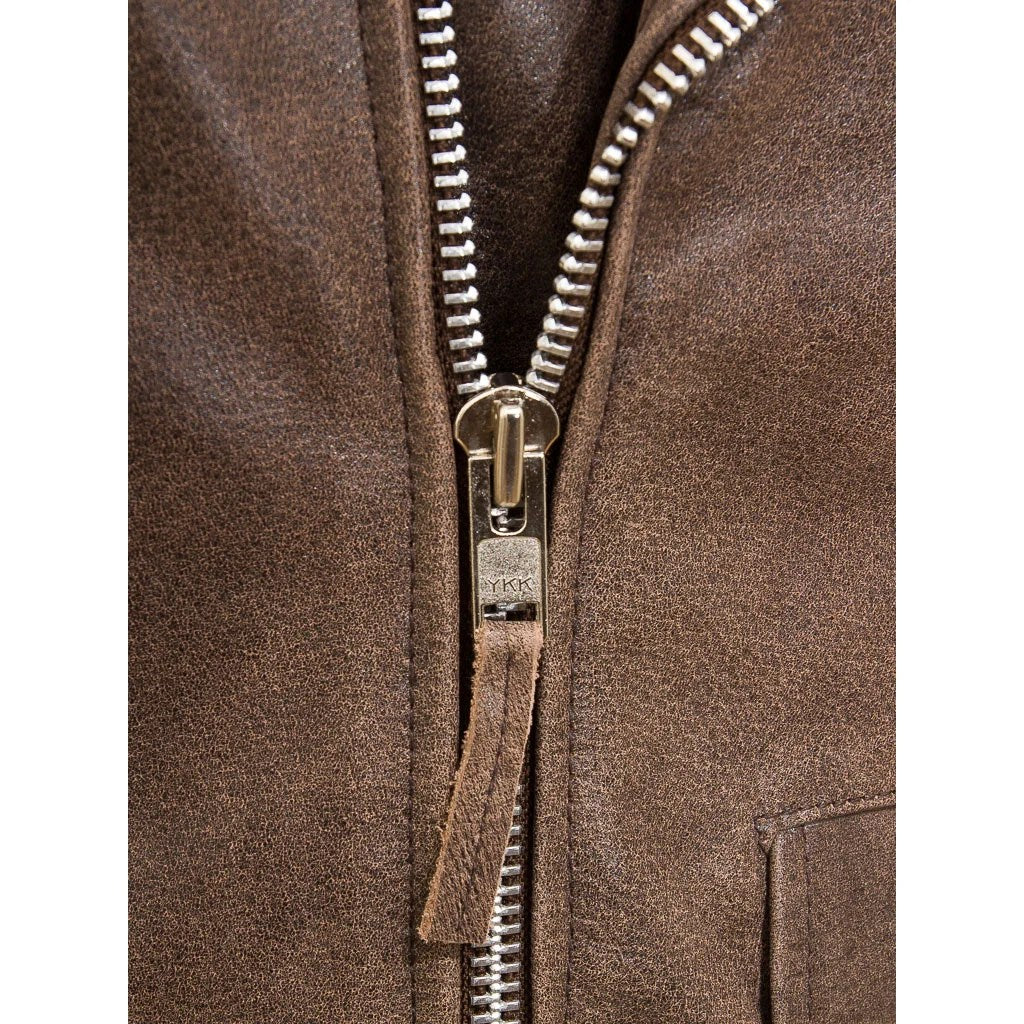 MEN ANTIQUE BROWN LEATHER JACKET BALLSTON Gear Hikes