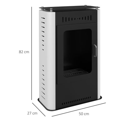 Cheminée poêle à éthanol avec réservoir 1,2L 3h de durée de combustion couverture 20 à 25 m² 50 x 27 x 82 cm noir