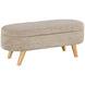 Banc banquette bout de lit coffre de rangement 2 en 1 en tissu avec pieds en bois 110l x 40P x 43H cm cm beige Aosom