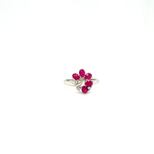 Ruby and Diamond Ring in 14K White Gold - KGR 15916