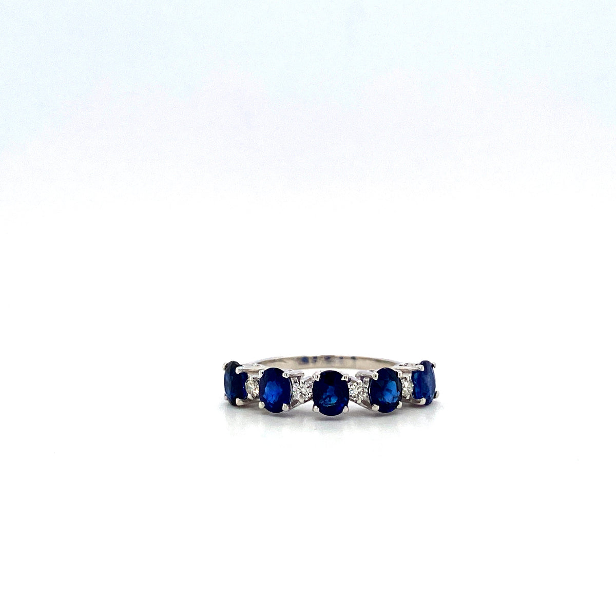 Sapphire and Diamond Ring in 14K White Gold - KGR 16344