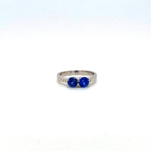 Sapphire and Diamond Ring in 14K White Gold - KGR 16458