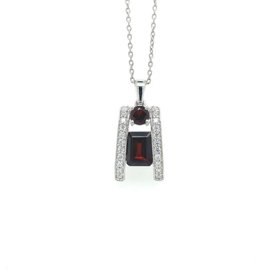 Amethyst Pendant In .925 Sterling Silver - KSP 36333