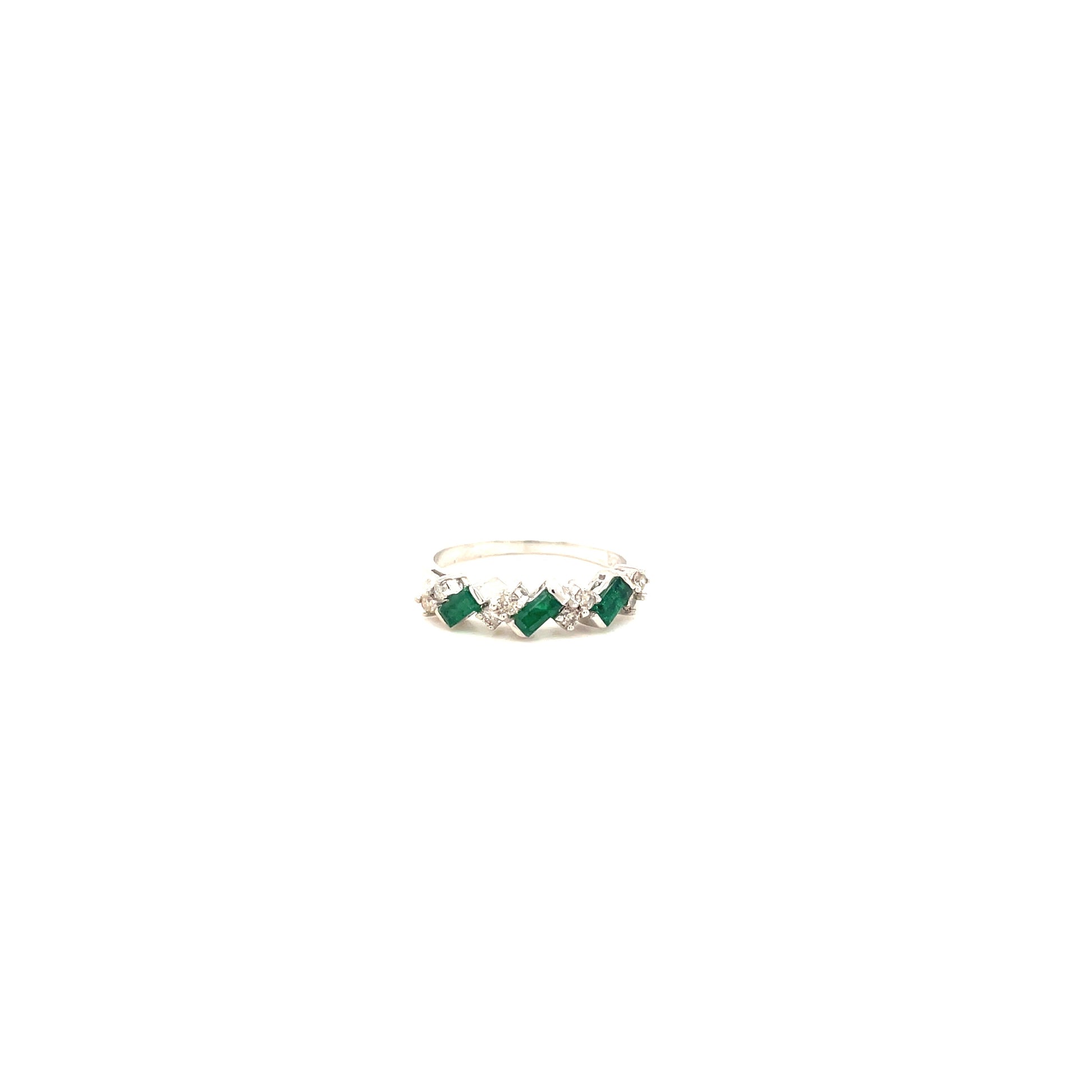 Emerald Ring in .925 Sterling Silver - KSR 11194