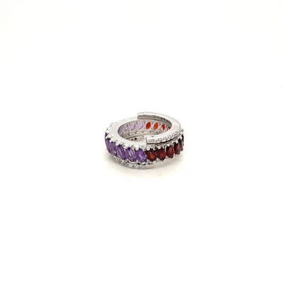 Multi Colour Reversible Ring in .925 Sterling Silver - KSR 12080