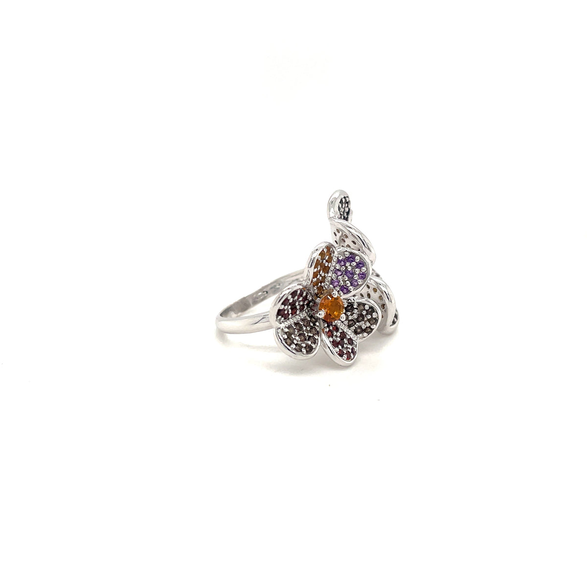 Multi Stone Ring In .925 Sterling Silver - KSR