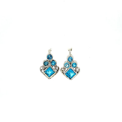 Blue Topaz Earring in .925 Sterling Silver - KST 5127