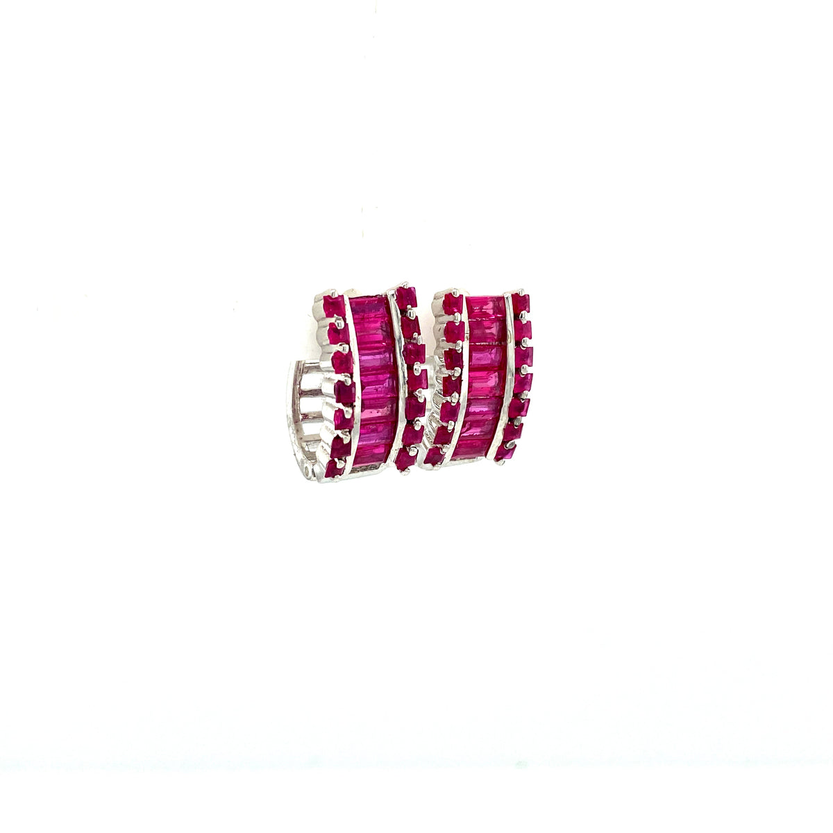Ruby Earring in .925 Sterling Silver - KST 58158